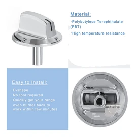 2 PCS Upgrade 5304525746 Long Stem Stove Knobs Replacements, Compatible Stove Range Oven Knobs