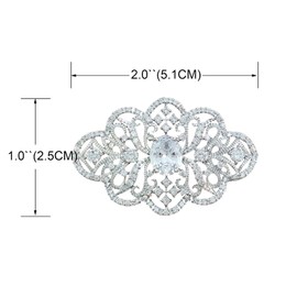 YOQUCOL Elegant Wedding Brooch Pin Flower Shape Cubic Zirconia Crystal Simulated Pearl Bridal Brooch Jewellery For Women