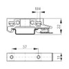 WITTKOWARE Pack of 10 Mounting Brackets for 35 mm DIN