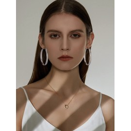 ChainsHouse Stainless Steel Hoop Earrings for Men Boys Punk Gothic Bamboo Ear Stud Earrings with Gift Box for Christmas Father's Day, Stainless Steel, Cubic Zirconia