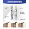 Invisible Door Hinges (2 pcs) -7 Inch Sliver Hidden Hinges