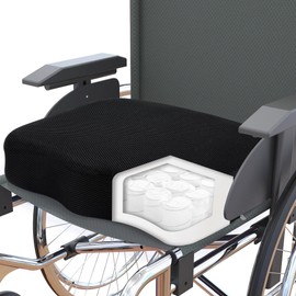 ROYALAY Wheelchair Cushions for Seniors with Inner Spring, Thickened 18in*14in*4in Wheelchair Seat Cushion with Non-Slip Bottom, Ergonomic Wheelchair Pads with Carry Handle for Relieve Stress