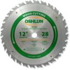 Oshlun SBW-120072N 12-Inch 72 Tooth Negative Hook Thin Kerf Finishing