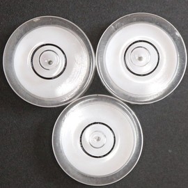 3 x Professional Spirit Bubble Level (in white) with Metal Ball Guide/Small Mini Bullseye Vial Round circular (supplied with a gift box)