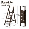 HillhutApex 4 Step Foldable Aluminum Step Ladder with Handgrip, Anti-Slip
