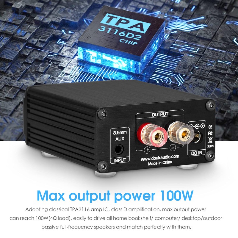 Nobsound - Amplificador de audio digital de 100 W para