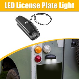 X AUTOHAUX LED License Plate Light Lamp Assembly for Land Rover 88/109 Series