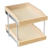 ROOMTEC 2 Tier Pull Out Cabinet Organizer, Double Tier Slide