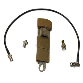 Tactical Antenna Relocation Kit – Enhanced Signal & Mobility – Chest Rig & Backpack Compatible – Durable, Lightweight & Weather-Resistant – Ideal for Military, Outdoor Use (Brown, 19" Cable)