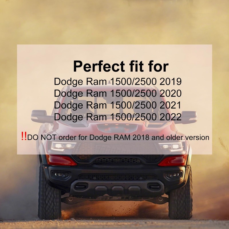 EGOVO Bed Rail Stake Pocket Covers Compatible with 2019-2026 Dodge