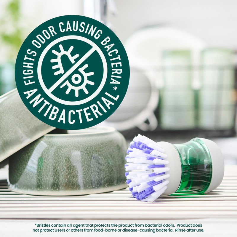 Scotch-Brite Odor Resist Soap Dispensing Palm Brush, Reusable Scrub Brushes