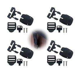 Durable Plastic Hot Tub Cover Clips Set - 4 Pcs Child-Safe Latch Replacement Kit with Key, Screws & Wide Strap Fit - Spa/Jacuzzi Accessories for Broken Cover Repair