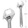 MAXPOWER Adjustable Wrench 8-inch Heavy Duty Spanner with Wide Caliber