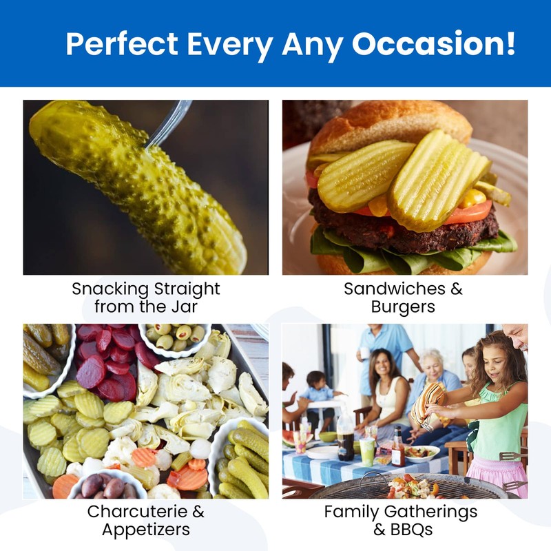 Sun Q Kosher Whole Dill Pickles, 34fl oz | Crisp,