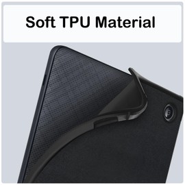 KZIOACSH Case for Kobo Libra Colour 7 Inch, Ultra Slim PU Leather + Soft TPU Protctive Case Full Coverage Multi-Angle Viewing [Magnetic Flip] Stand Back Cover with Auto Sleep/Wake,Black