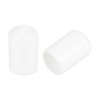 sourcing map 50pcs Round Rubber End Caps 1/2"(12.5mm) White Vinyl