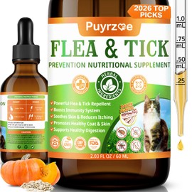 Puyrzoe Cat Flea Treatment, Flea and Tick Prevention for Cats, 60 mL
