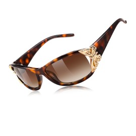 FEISEDY Trendy Polarized Y2K Sunglasses Wrap Around Butterfly Design Fashion Sunnies UV400 Protection B0078