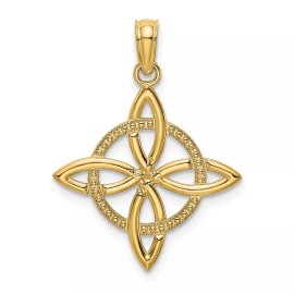 GlittersandGold 14k Small Celtic Eternity Knot Charm Bracelet Necklace