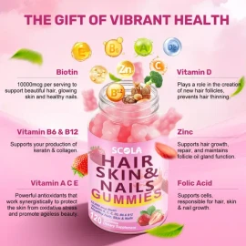 Scola Gomitas Biotina 10000mcg Para Cabello Piel Uñas                                                                                                 