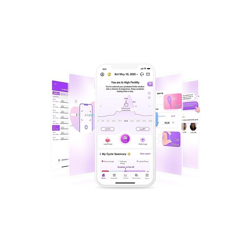 Easy@Home Ovulation Test Strips: Ovulation Strips for Women, Powered by