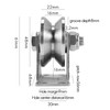 Cucioki 1-Pack V-Type Stainless Steel Pulley Block Mute Bearings Groove