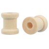 CleverDelights 1/2" x 1/2" Wood Spools - 25 Pack -