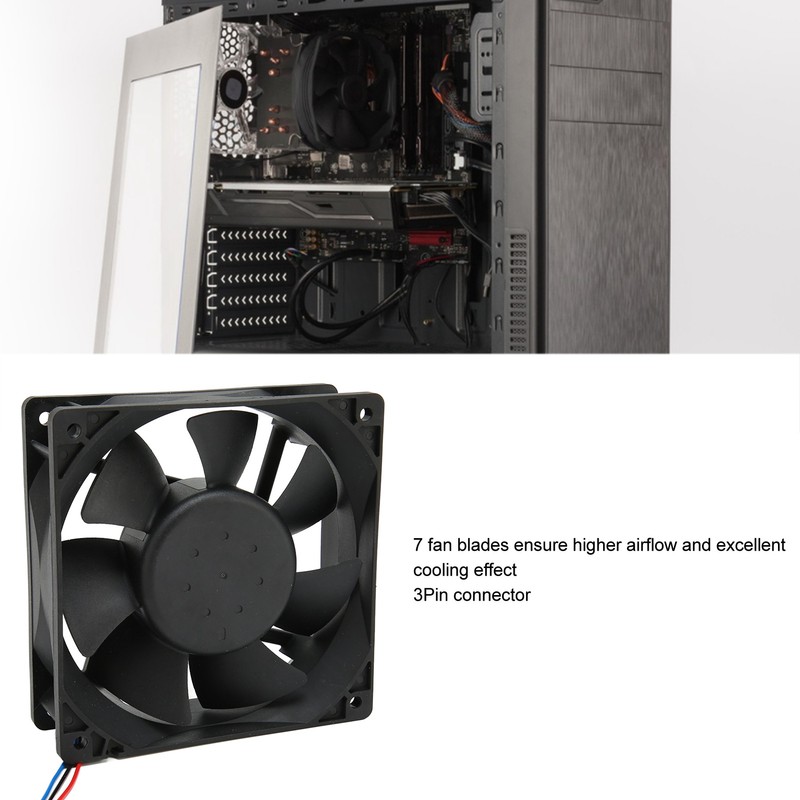CPU Cooling Fan 120mm 24V 0.75A 1300RPM Quiet 3Pin Connector