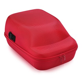 Hard Hat Case for Baseball Caps - Cap Storage for Baseball Caps with Carrying Handle & Shoulder Strap - This Organizer Holder Protects up to 6 Hats - Perfect for Traveling & At-Home Storage - Red