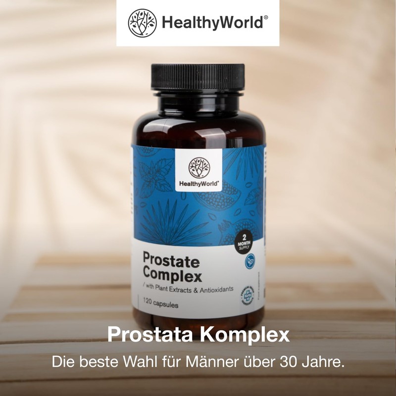 HealthyWorld® Prostate Complex - For Men - 120 Vegetable Capsules