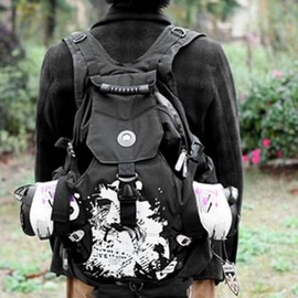Mochila para Patines, Mochila para Patines en Línea, Bolsa Deportiva Multifuncional de Gran Capacidad con Base Impermeable para Mujer y Hombre
