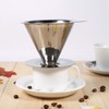 SOULONG Stainless Steel Coffee Dripper Pour Over Coffee Filter Cup