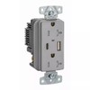 Bryant Electric 20-Amp, 125-Volt USBB20ACPDGY Type A and C USB