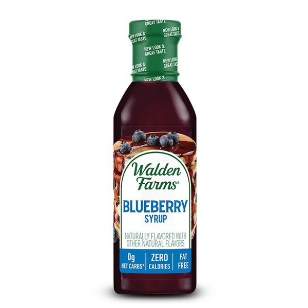 Walden Farms Blueberry Syrup | Sweet Syrup | Near Zero Fat, Sugar and Calorie | For Pancakes | Waffles | French Toast | Yogurt | Oatmeal | Lemonade | Desserts | Snacks | Appetizers and Many More