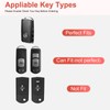 SHANGHONG Compatible with Mazda Key Fob Cover with Keychain Leather