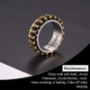 U7 Skull Spinner Ring Men Gold Stainless Steel Anxiety Thumb