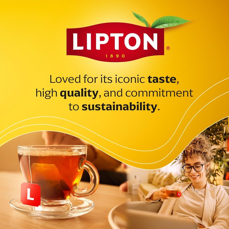 Lipton Lemon Ginger Tea Bags, Caffeine Free Tea, Refresh Fruit