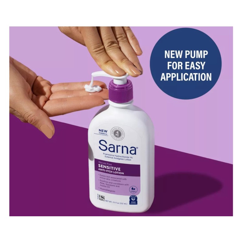 Sarna Sensitive Anti-Itch Lotion, 7.5 Fl. Oz. (Pack of 5)