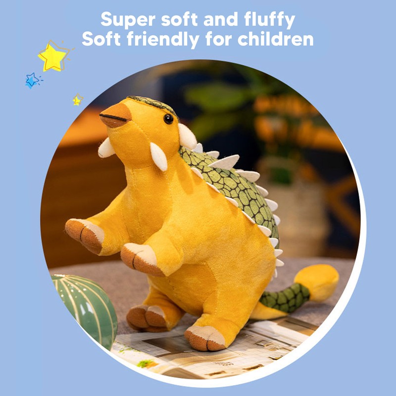 Soft Dinosaur Toy Realistic Stress Reduction Stuffed Dinosaur Doll for