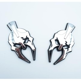 2Pcs Right Left Side Custom Gladiator Emblems 3D Badges Replacement for JL Jeep Gladiator (Chrome)