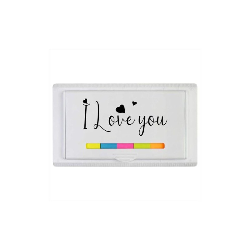 'I Love You with Hearts' Sticky Note Ruler Pad (ST00030458)