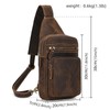 LUUFAN Men's Genuine Leather Sling Bag Chest Shoulder Backpack Crossbody