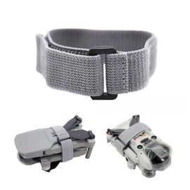 GetZget® Universal Props Holder Belt Compatible with Dji Mini 2, 3, 4 Pro/Mavic 2 Pro, Air 2s, Air 3, 3 pro & Classic Propeller Protector Vel-cro Holder Strap Accessories, Light Grey, Medium