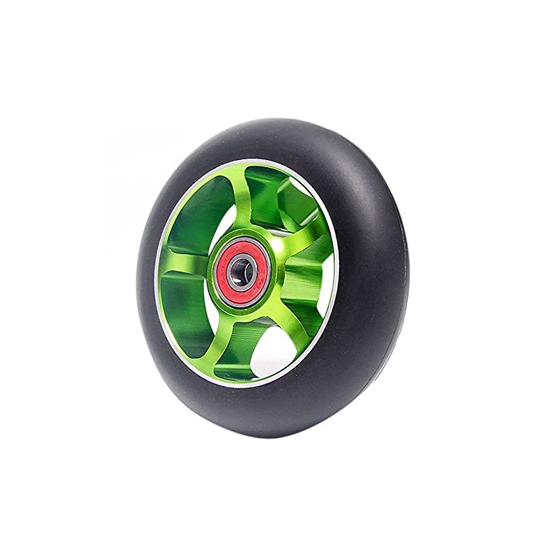 jingfei 2Pcs 100mm Scooter Replacement Wheels with Bearings Aluminum Wear-