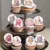Fyeoxle 36PCS Edible Candyland Cupcake Toppers Wafer Paper Sweet Candy