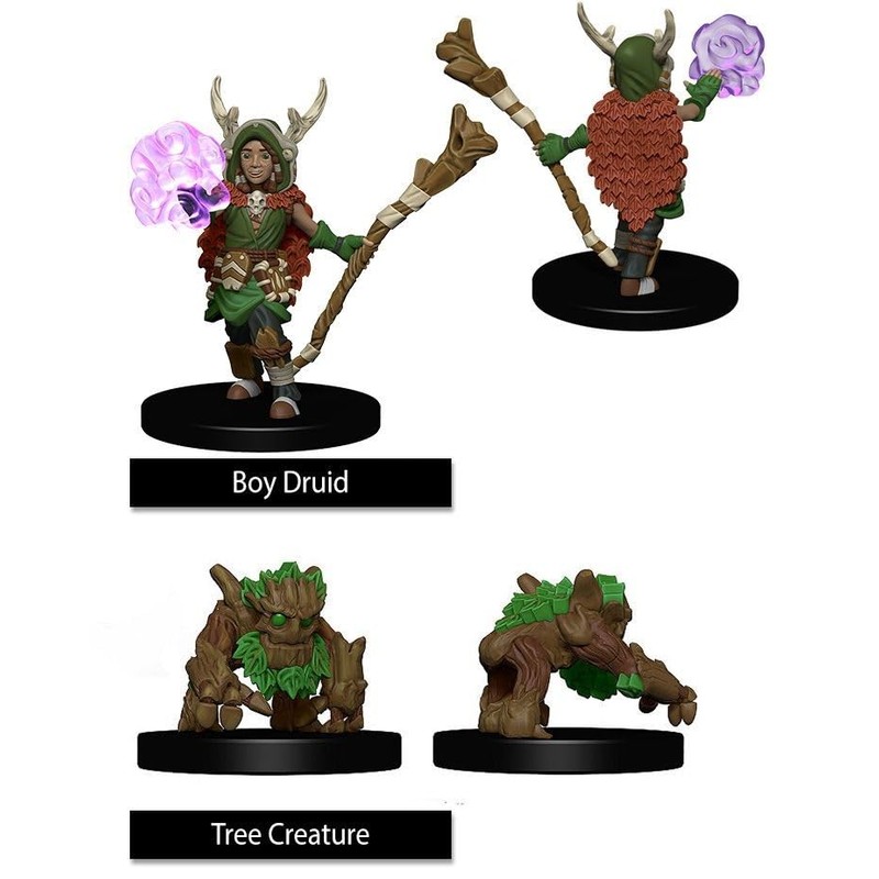 WizKids Wardlings RPG Figures: Boy Druid & Tree Creature