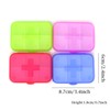 Honbay 4PCS 6 Compartments Waterproof Plastic Pill Organizer Box Case