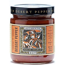 Desert Pepper Salsa Diablo Hot, 16 Ounce (Pack of 2)