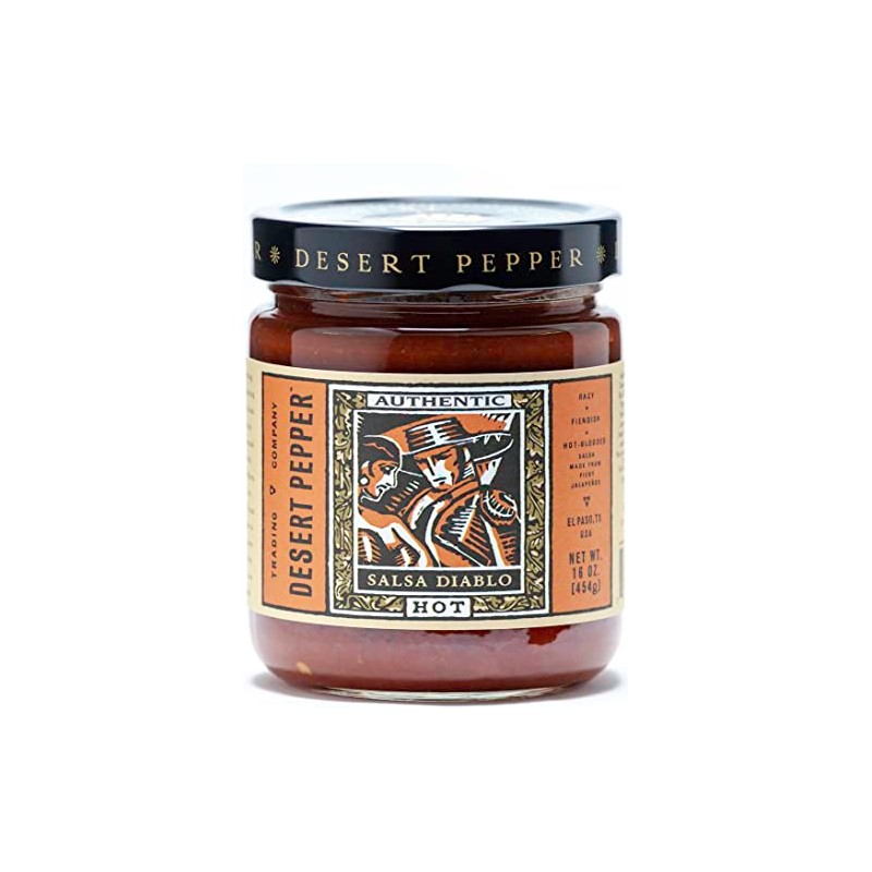 Desert Pepper Salsa Diablo Hot, 16 Ounce (Pack of 2)