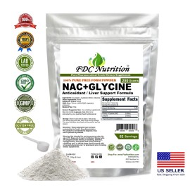 NAC puro + glicina en polvo 250 g | Apoyo antioxidante para el hígado | Vegano